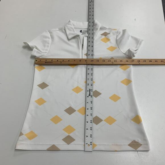 Izod Polo Shirt Womens XS Extra Small White Cool FX Short Sleeve Golf XFG Zip - Picture 6 of 11